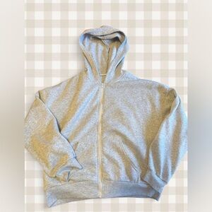 Gray Zip-Up soft light jacket